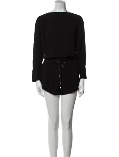 Pre-owned Helmut Lang Bateau Neckline Romper In Black