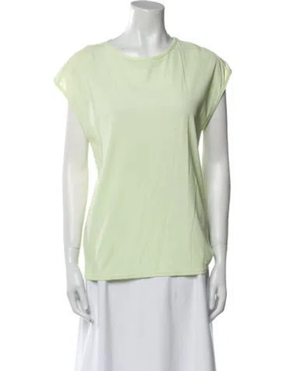 Pre-owned Helmut Lang Bateau Neckline Short Sleeve T-shirt In Green
