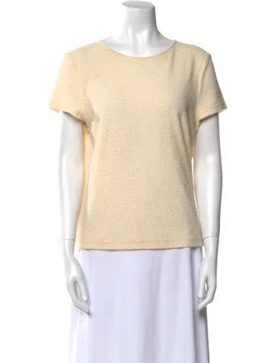 Pre-owned Helmut Lang Bateau Neckline Short Sleeve T-shirt In Neutral