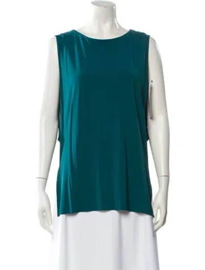 Pre-owned Helmut Lang Bateau Neckline Sleeveless Blouse In Green