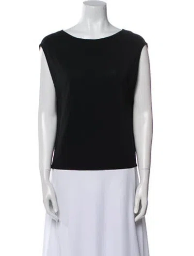 Pre-owned Helmut Lang Bateau Neckline Sleeveless Top In Black