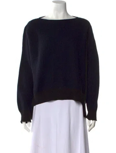 Pre-owned Helmut Lang Bateau Neckline Sweater In Black