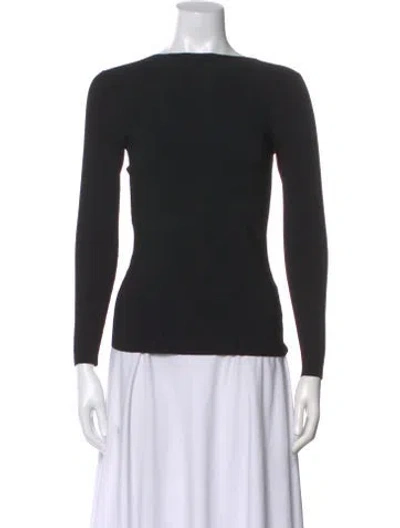 Pre-owned Helmut Lang Bateau Neckline Sweater In Black