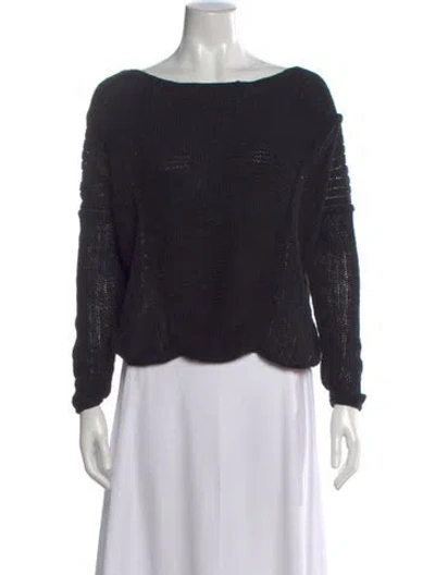 Pre-owned Helmut Lang Bateau Neckline Sweater In Black