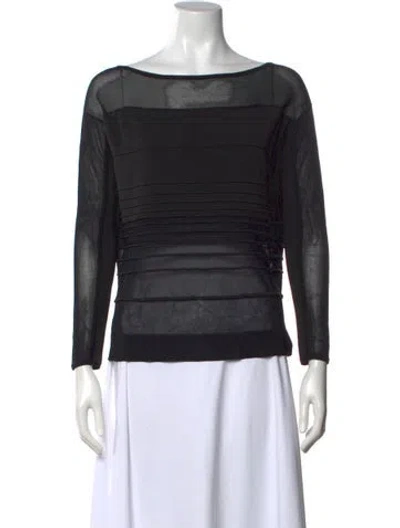 Pre-owned Helmut Lang Bateau Neckline Sweater In Black