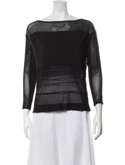 Pre-owned Helmut Lang Bateau Neckline Sweater In Black