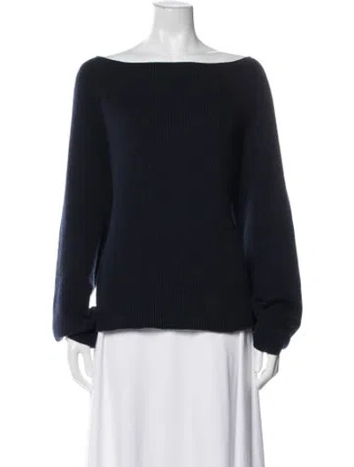 Pre-owned Helmut Lang Bateau Neckline Sweater In Blue