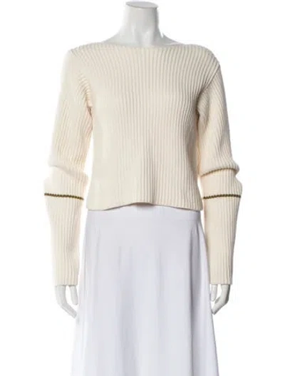 Pre-owned Helmut Lang Bateau Neckline Sweater In Neutral