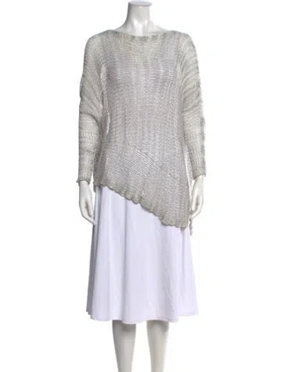 Pre-owned Helmut Lang Bateau Neckline Sweater In White