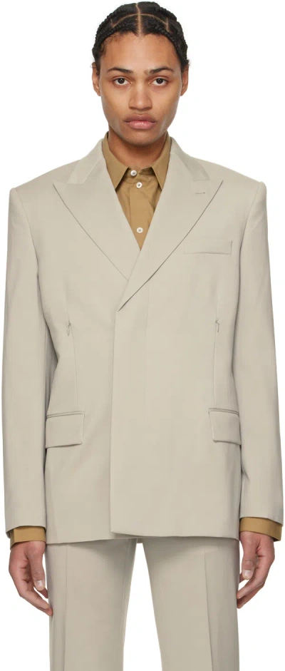 Helmut Lang Beige Car Blazer In Sand - E0s