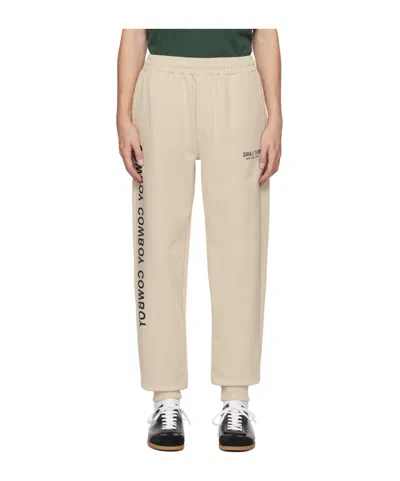 Helmut Lang Beige Scribble Sweatpants In Parchment - Q5h