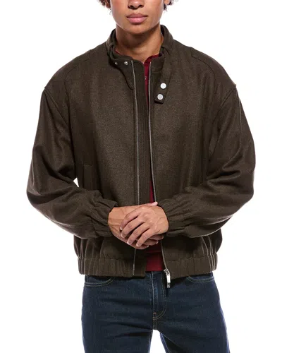 Helmut Lang Belted Bomber Jacket In Brown