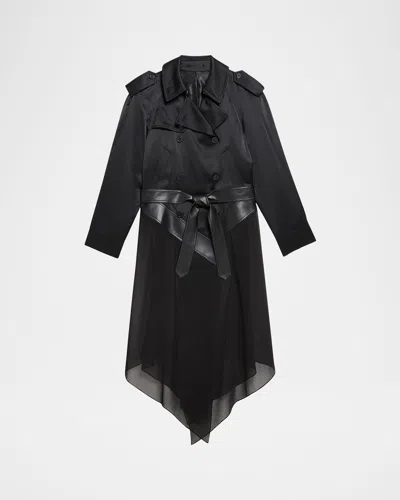 HELMUT LANG BELTED SCARF TRENCH COAT