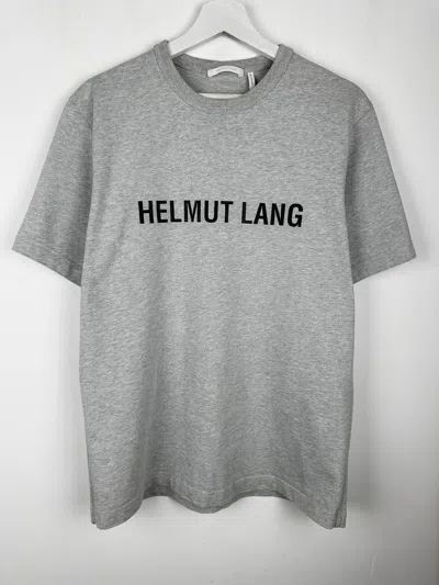 Pre-owned Helmut Lang Big Logo T Shirt Tee In Gray