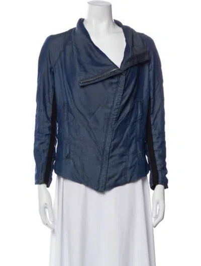 Pre-owned Helmut Lang Biker Jacket In Blue