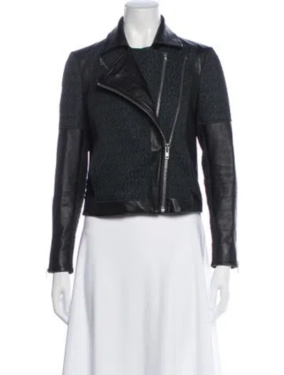 Pre-owned Helmut Lang Biker Jacket In Blue