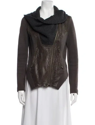 Pre-owned Helmut Lang Biker Jacket In Brown