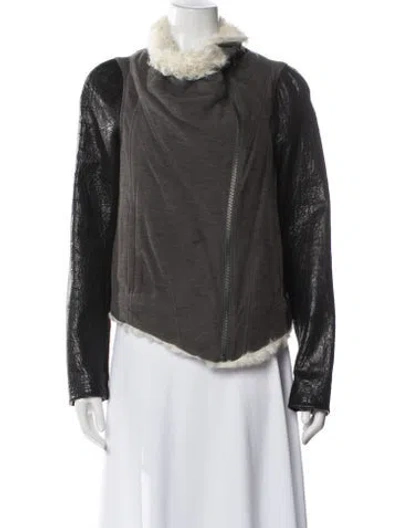 Pre-owned Helmut Lang Biker Jacket In Gray