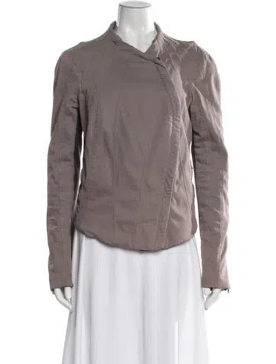 Pre-owned Helmut Lang Biker Jacket In Gray