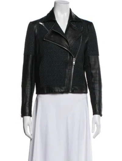 Pre-owned Helmut Lang Biker Jacket In Green
