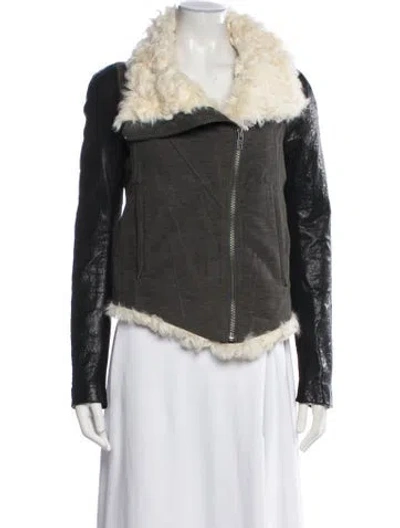 Pre-owned Helmut Lang Biker Jacket In Green