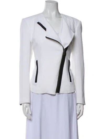 Pre-owned Helmut Lang Biker Jacket In White
