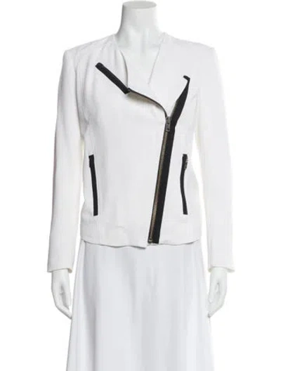 Pre-owned Helmut Lang Biker Jacket In White