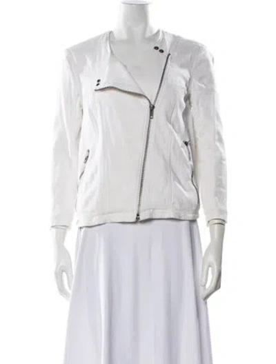Pre-owned Helmut Lang Biker Jacket In White