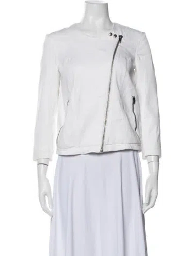 Pre-owned Helmut Lang Biker Jacket In White