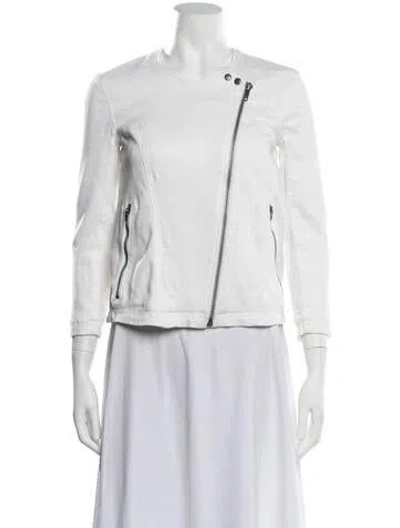 Pre-owned Helmut Lang Biker Jacket In White