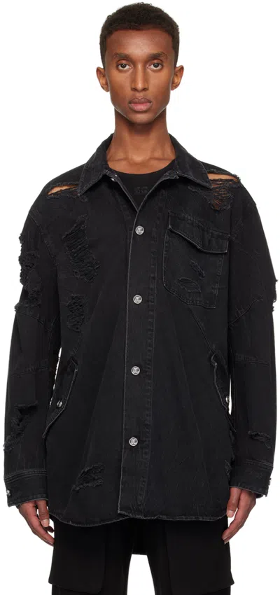 Helmut Lang Black Apex Denim Shirt In Black - 001