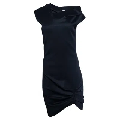 Pre-owned Helmut Lang , Black Asymmetric Off Shoulder Dress