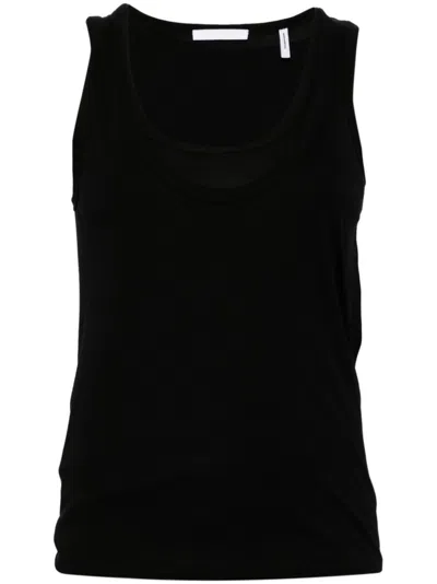 HELMUT LANG BLACK CONVERTIBLE LYOCELL TANK TOP