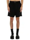 Helmut Lang Cotton Shorts With Back Pockets And Elastic Waistband