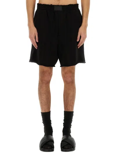 HELMUT LANG BLACK COTTON SHORTS