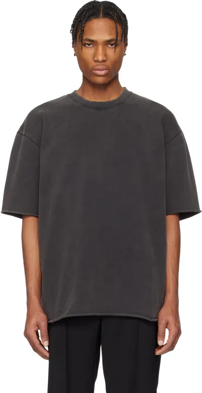 Helmut Lang Black Garment-dyed Upstate T-shirt In Black - 001