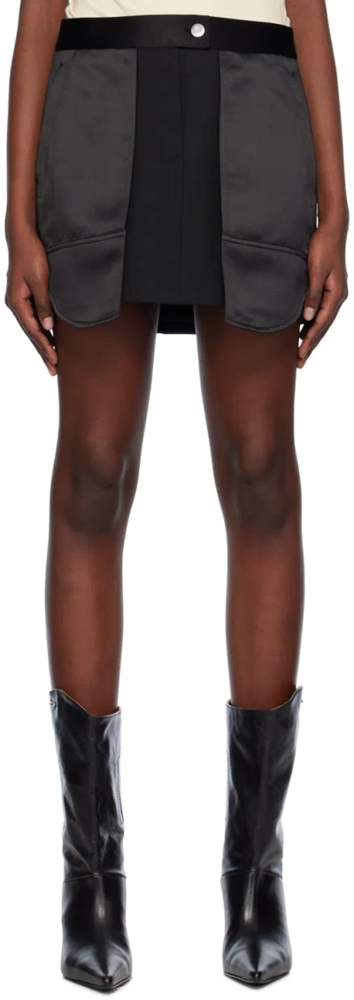 Helmut Lang Black Inside-out Miniskirt In Black - 001