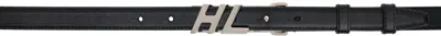 Helmut Lang Black Leather Logo Belt