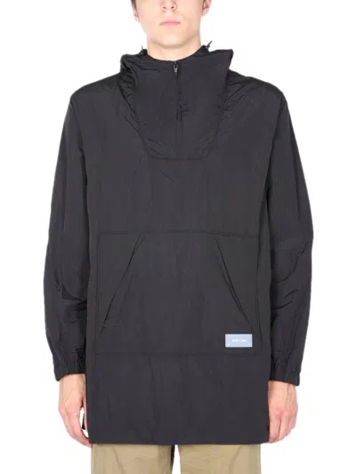 HELMUT LANG BLACK LIGHTWEIGHT NYLON WINDBREAKER