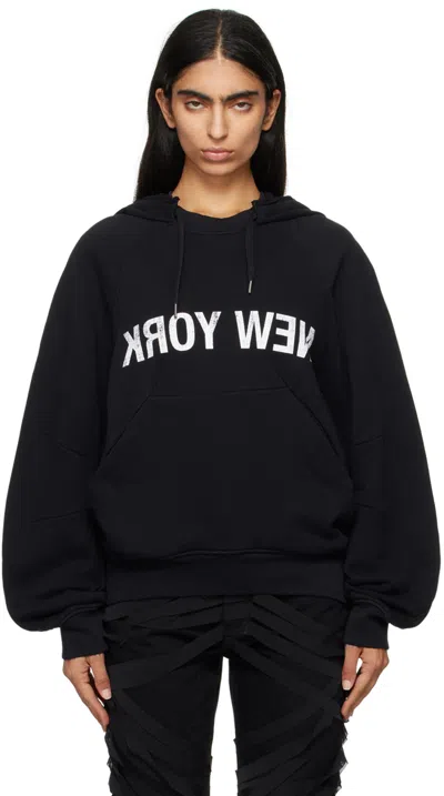 Helmut Lang Black 'new York' Hoodie In 001 Black