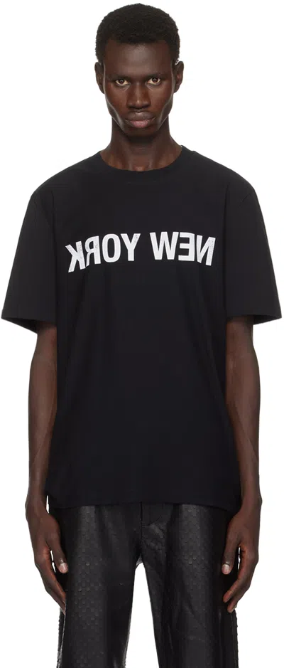 Helmut Lang Black 'new York' Seatbelt T-shirt
