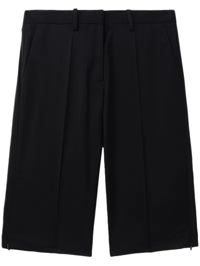 Helmut Lang Pleat-detail Tailored Shorts In Black