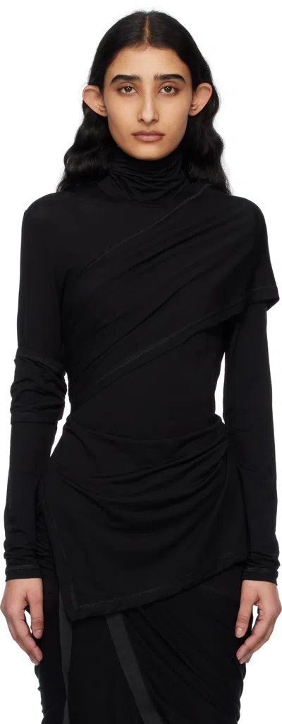 Helmut Lang Black Protection Turtleneck In Black - 001