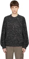 Helmut Lang Black Raglan Sleeve Sweater In Black