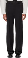 Helmut Lang Black Relaxed Wool Trousers In Black - 001