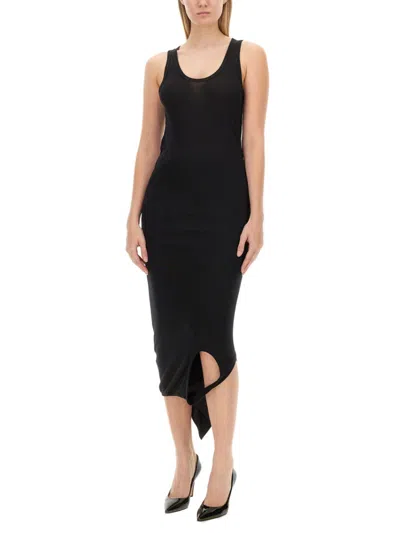 Helmut Lang Camisole Dress Sleeveless Design In Black