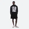Helmut Lang Black Scribble Hoodie In Black/white