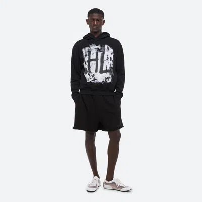HELMUT LANG BLACK SCRIBBLE HOODIE