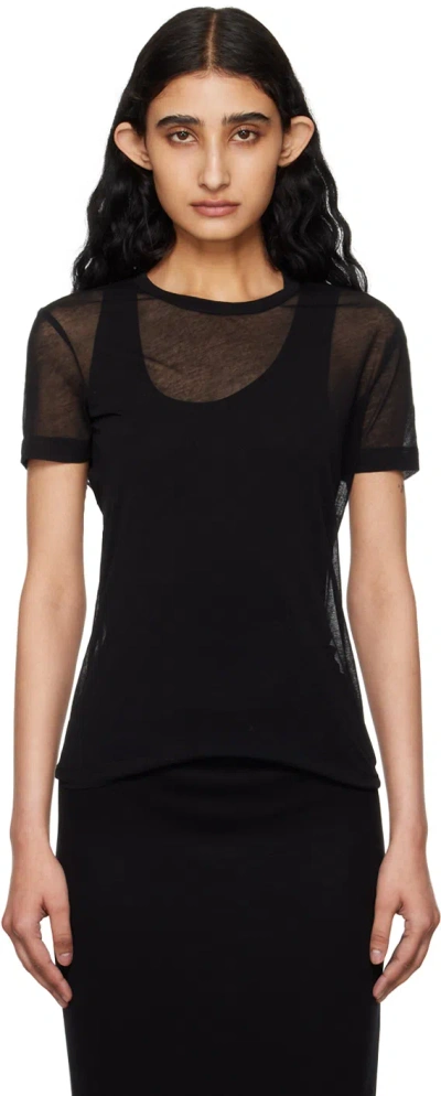 Helmut Lang Black Sheer T-shirt