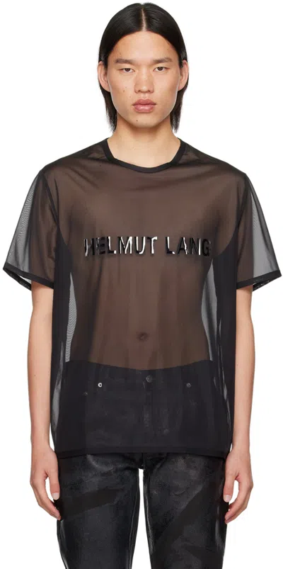 Helmut Lang Black Sheer T-shirt In Black - 001